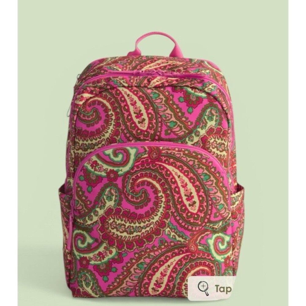 Vera Bradley Capri Pink Essential Large Backpack NWT